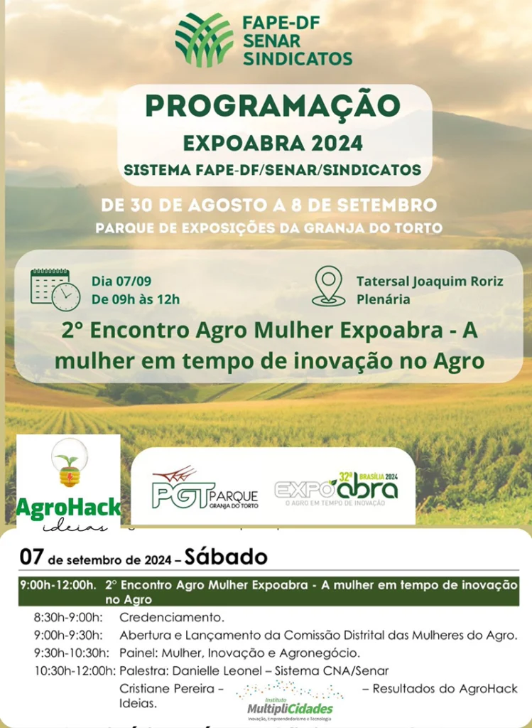 Programação Expoabra 2024 30 de agosto a 8 de setembro no parque de exposições da granja do torto